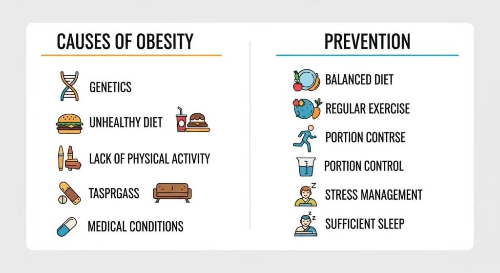 Causes of Obesity and Prevention