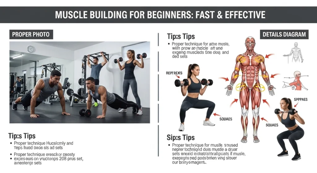 How to build muscle fast for beginners