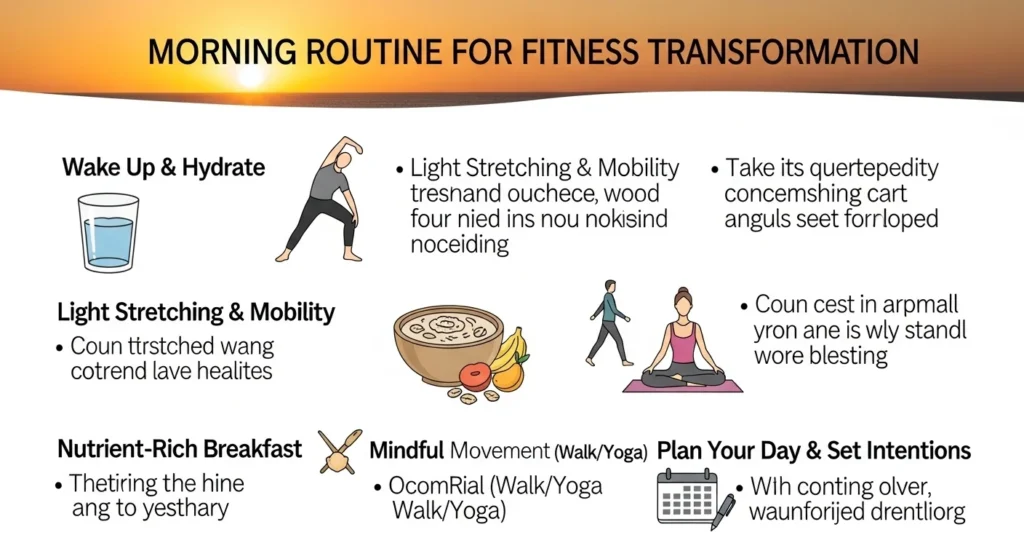 Morning routine for fitness transformation
