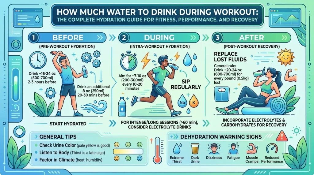 How Much Water to Drink During Workout